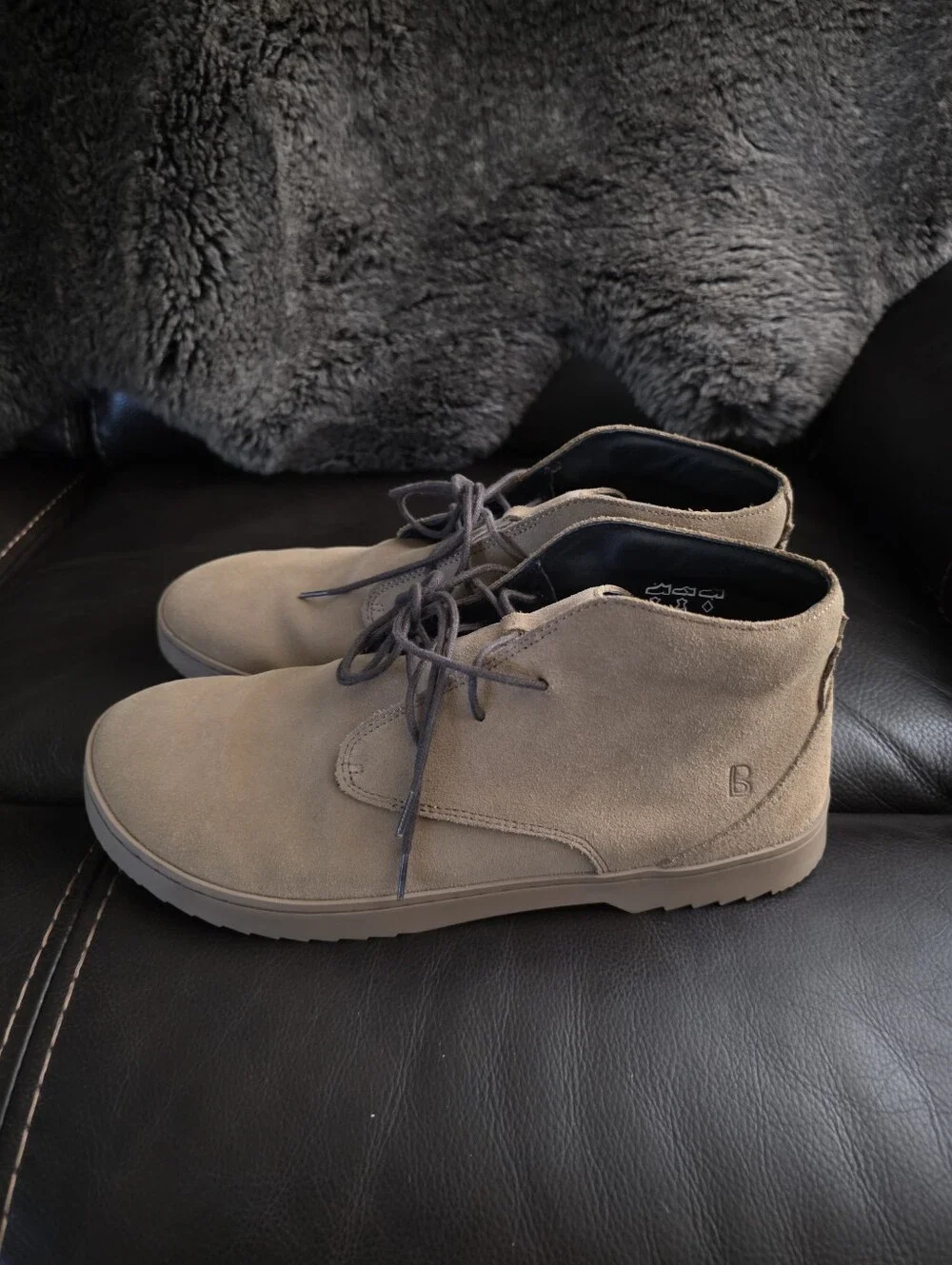 Birchbury Carnforth Barefoot Chukka Boots Men's Tan Suede Size 11 or 43
